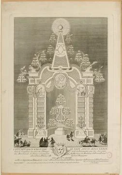 Paris Museums, L'illumination execute le XXIX aoust M.D.CCXXXIX(TI) Stock Photos