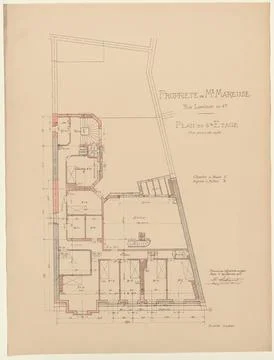 Paris museums, Map of 6 (th) floor Foto stock