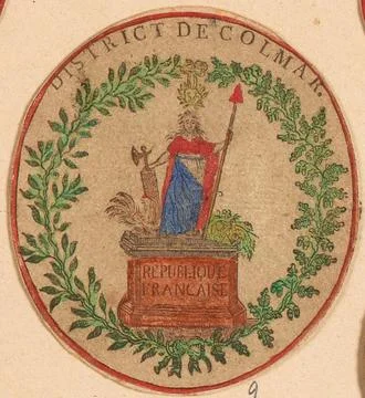 Paris Museums, Map, District of Colmar. TF Stock Photos