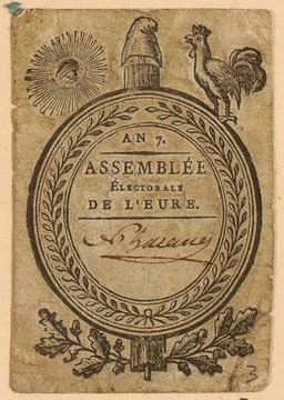 Paris Museums, Map of the electoral assembly of the Eure. TF Foto stock