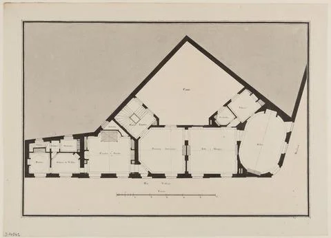 Paris Museums, Map of the first floor of a house rue Taitbout Foto stock