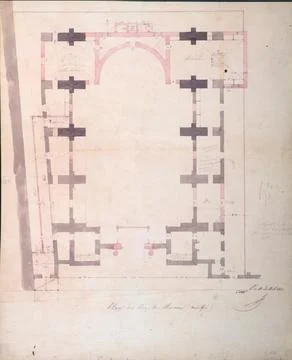 Paris Museums, Map of the modified ground floor of the Temple of Redemption (Pro Foto stock