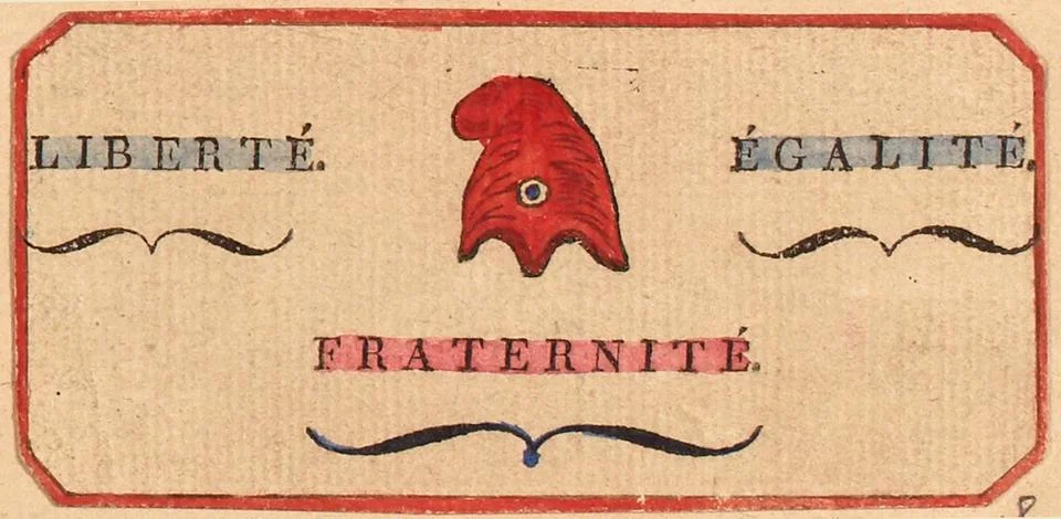 Paris Museums, Map with a Phrygian cap TF Foto stock