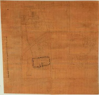 Paris Museums, Map of St Germain district L'Auxerrois 스톡 사진