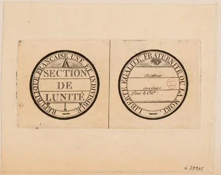 Paris Museums, Map of the unit section IT Stock Photos