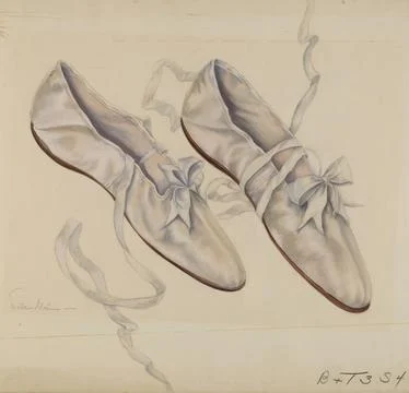 Paris Museums, Marie Alain, Walking Slippers, c 1936 Stock Photos