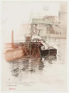 Paris Museums, Metro work between the Change Pont and the Pont Notre Dame, Novem Stock Photos