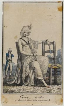Paris Museums, Modes and ways of the day in Paris at the end of the 18th century Stock-Fotos