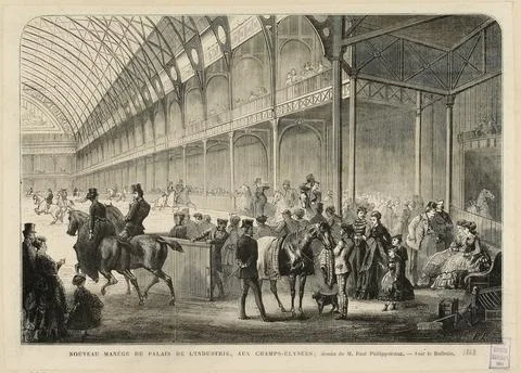 Paris Museums, New array of the Palace of Industry, Champs-Elysees. Fotos de archivo