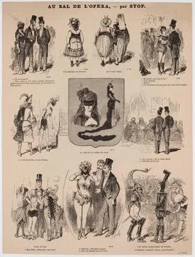 Paris Museums, At the opera ball, - by stop. Stock Photos