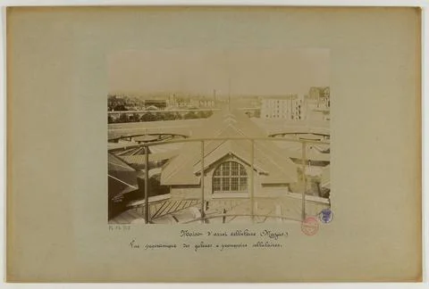 Paris Museums, Panoramic Gallery View and Cell Route, Cellular Staff, Boulevard 写真素材