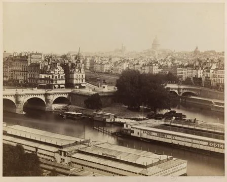 Paris Museums, Panoramic of the tip of the Ile de la Cit, 1st and 4th arrondisse Foto stock