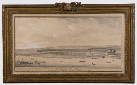 Paris Museums, Perspective view of the train station near the hospital Stock Photos