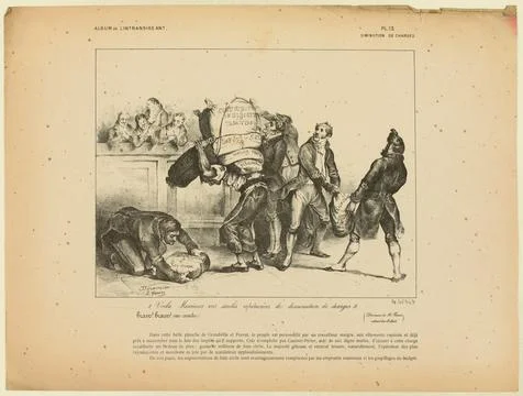 Paris Museums, PL.13 Decrease in charges. (IT) 库存照片