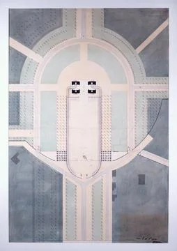 Paris Museums, Plan of the location of the Arc Place de l'Etoile 写真素材