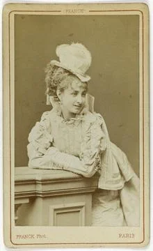 Paris Museums, Portrait of white Philippe, said white mirror, actress of theater Stock Photos