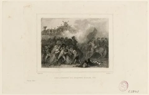 Paris Museums, Red flag deployment, 1791. IT Foto stock