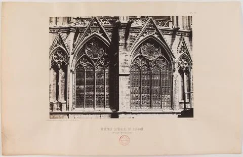 Paris Museums, Side windows from the bottom side  southern facade. Southern side Stockfoto's