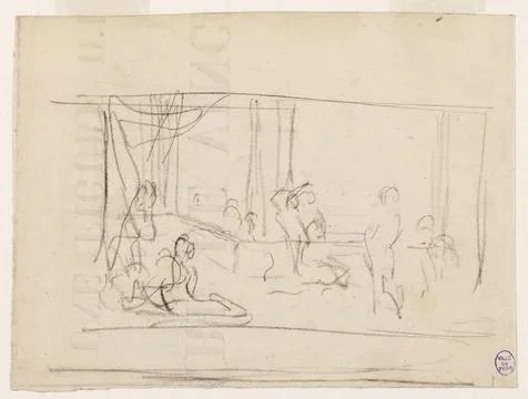 Paris Museums, Sketch for a composition Stock Photos