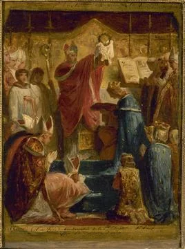 Paris Museums, Sketch for the Saint-Eustache Church: Faith Stock Photos