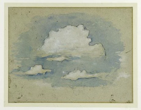 Paris Museums, Study of clouds Foto stock