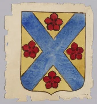 Paris Museums, Study for a heraldic stained glass window: crest. Dummy title Stock Photos