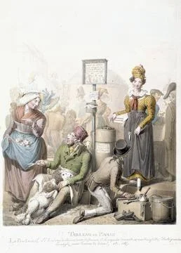 Paris Museums, Table of Paris - The bridge, the dog clipper Stock Photos
