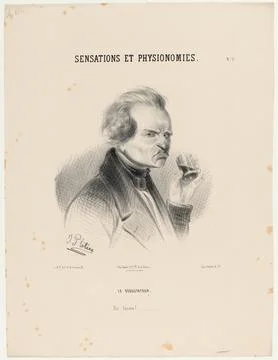Paris Museums, The taster. / N 9. (Registered title (letter)) | Sensations and p Stock Photos