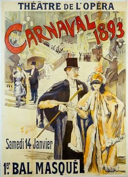 Paris Museums, Theater de l'Opera, Carnival 1893, Saturday, January 14, 1st mask Foto stock