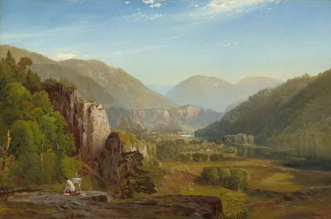Paris Museums, Thomas Moran, The Juniata, Evening, 1864 Stock Photos