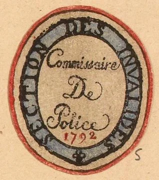 Paris Museums, Token, Invalid Section, Police Commissioner TF 库存照片
