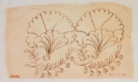 Paris Museums, Vegetable pattern Stockfoto's