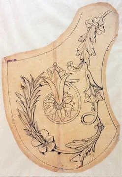 Paris Museums, Vegetable pattern Stockfoto's