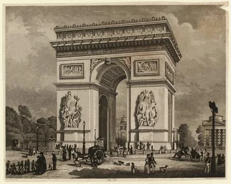 Paris Museums, View of the Arc de Triomphe, Neuilly side Foto stock