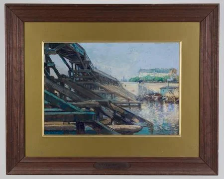 Paris Museums, View of the framework of the getaway 库存照片