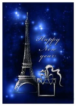 Paris New year Stock Illustration