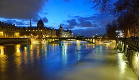 Paris by night. Stock Photos