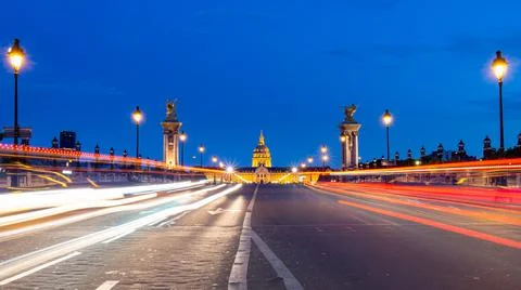 Paris at Night Stock Photos