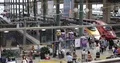 Paris North Station with TGV High Speed Trains and People Commuters Commuting 4k or 4k+ Resolution