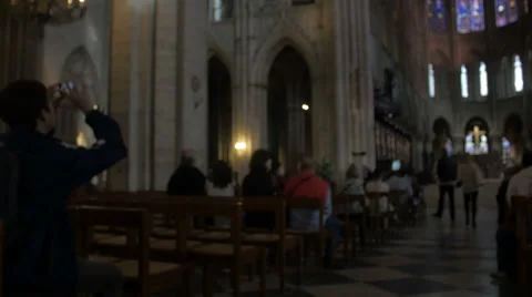 Paris Nortre Dame Stock Footage 55875377