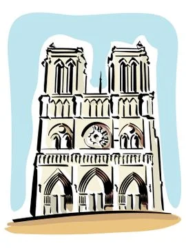 Paris (Notre Dame) Stock Illustration