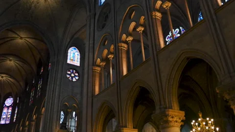 Paris - Notre-Dame Interior Vidéo 140796692