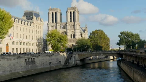 Paris Notre Dame Time Lapse Vídeo Stock 44267777