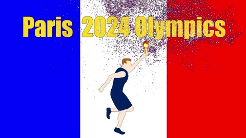 Paris olympics 2024 animations Stock Footage 279086141