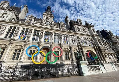 Photograph: Paris , Olympische Spiele 2024 , Symbole Feature Detail ...