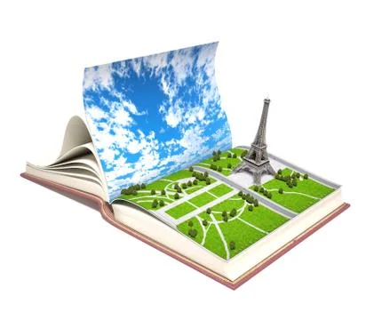Paris  in the open book Foto stock