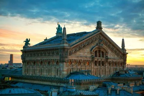Paris opera in the twilight Foto stock