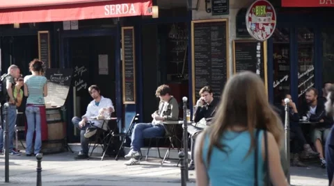 Paris - Outdoor Cafe 2 Video stock 40512994
