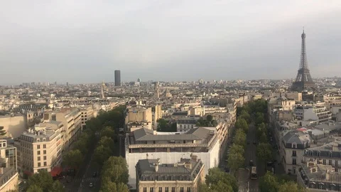 Paris panorama Stock Footage 126056170