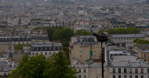 Paris Panorama - view from sacre coeur in 8k Stock Footage 211401774